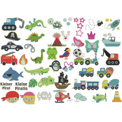 Stickserie - Mini Motive Mix Set 2 für Puschen